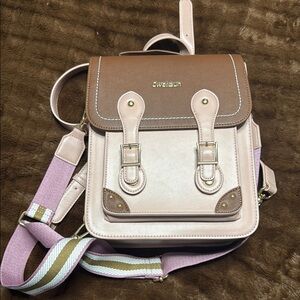 Stylish Brown and Pink Satchel Bag for Cameras and Photo Gear